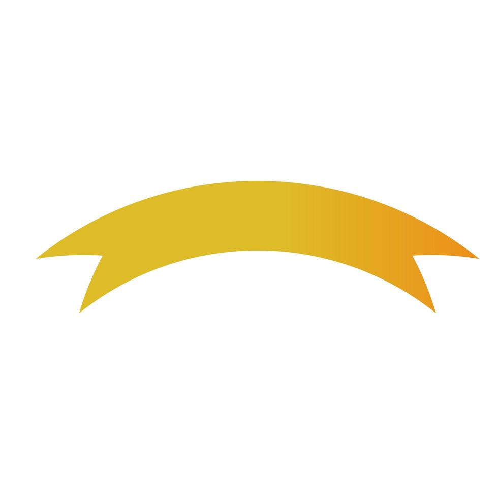 golden ribbon frame decorative icon vector