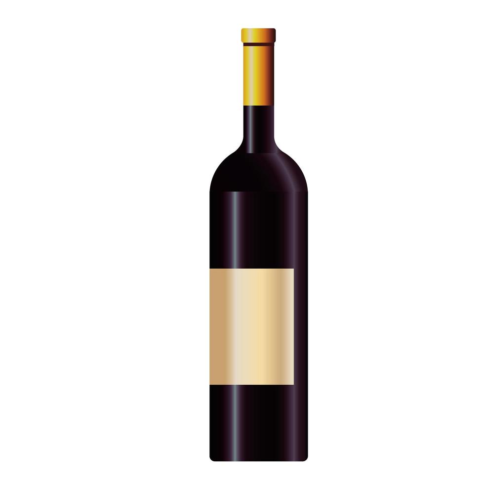 happy merry christmas champagne bottle vector