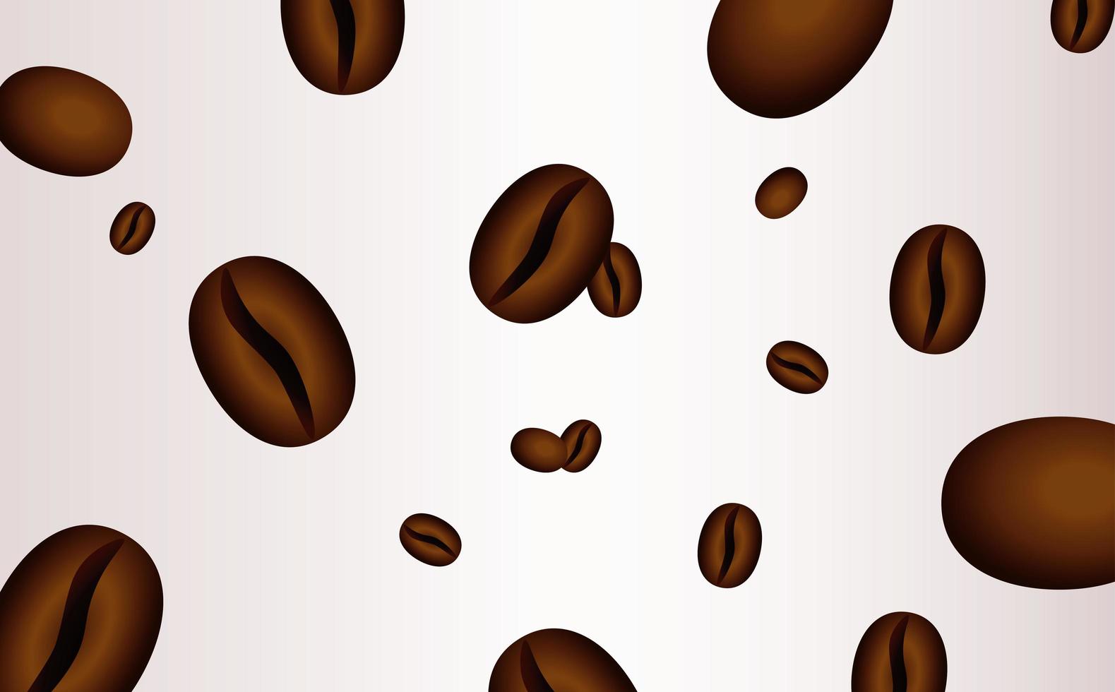 delicious coffee drink poster with seeds pattern vector