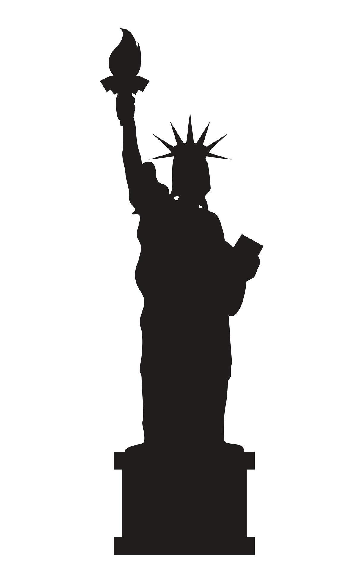 Statue Of Liberty Blue Silhouette Vector Image Free Svg Images