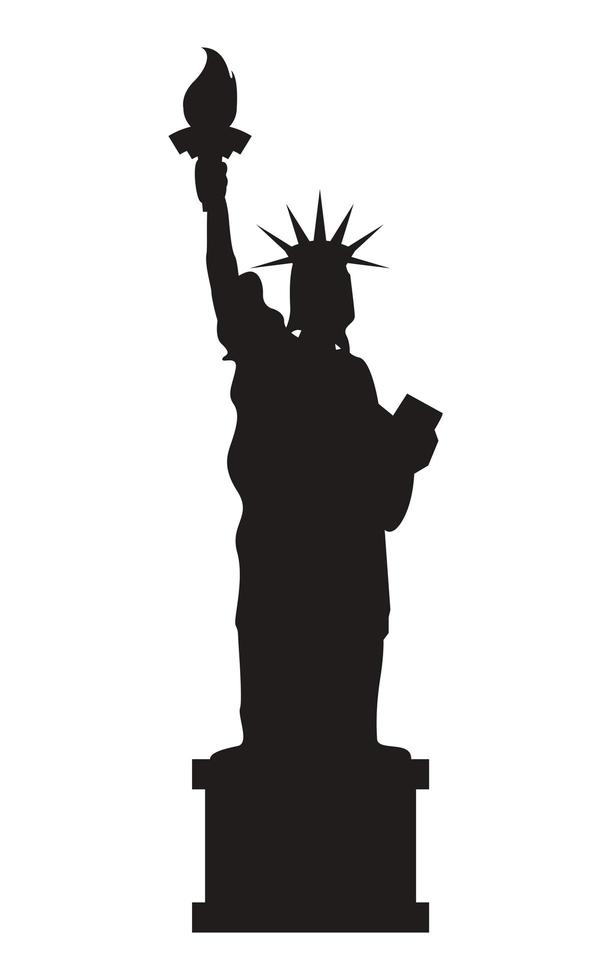 statue of liberty silhouette vector