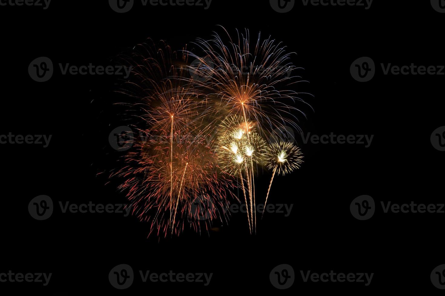 Colorful fireworks explosion in annual festival photo