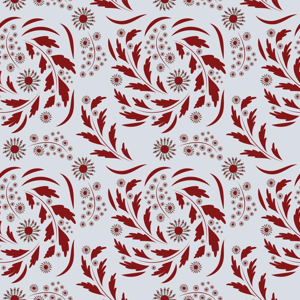 Folk flowers art pattern Floral abstract surface design  Seamless pattern vector