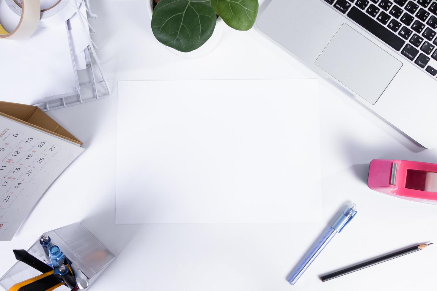 Top View Office Table Desk And Workspace With Blank On White Background Stock Photo At Vecteezy Top View Office Table Desk And Workspace With Blank On White Background Stock Photo At Vecteezy