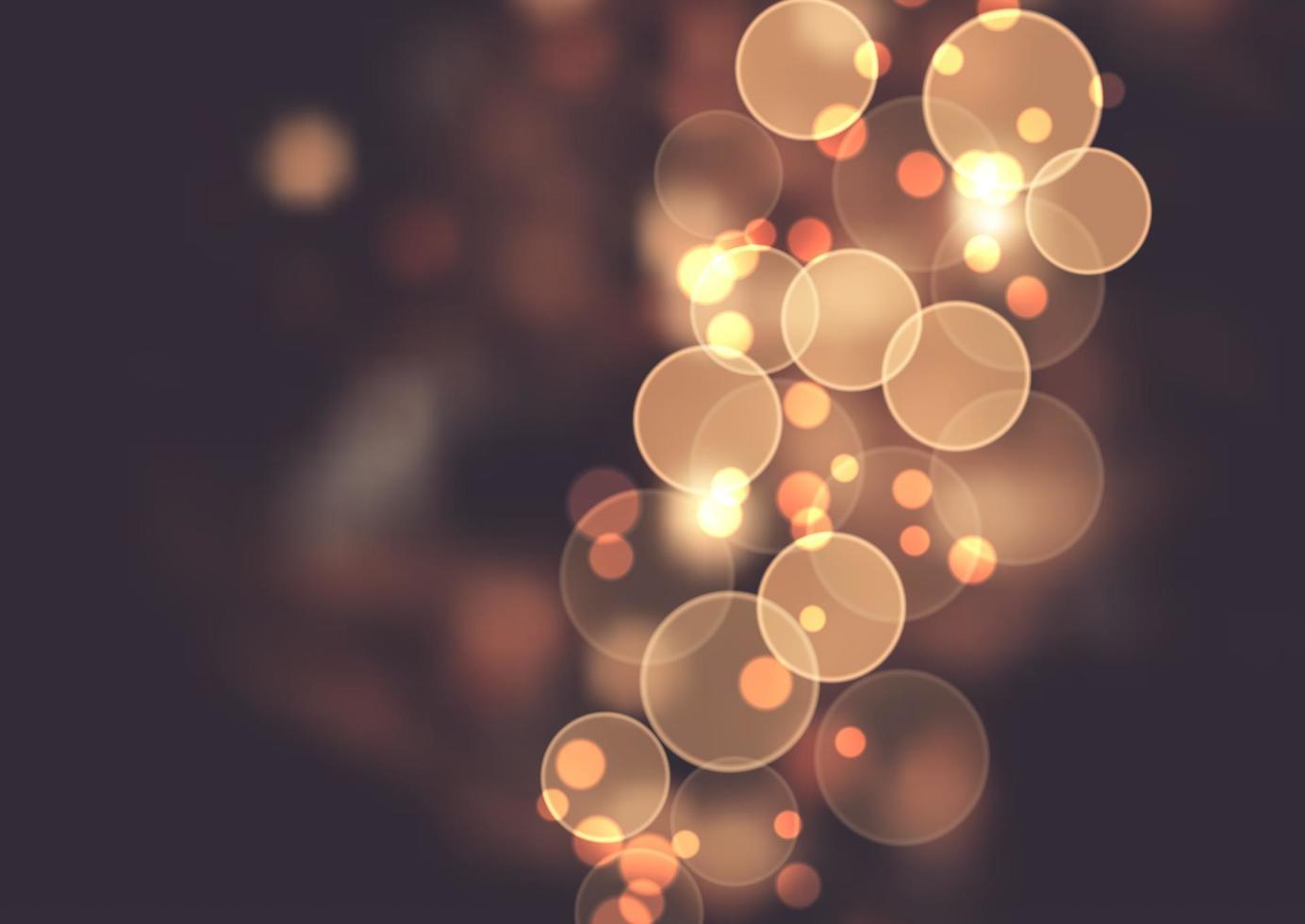 golden bokeh lights design background 1705 vector