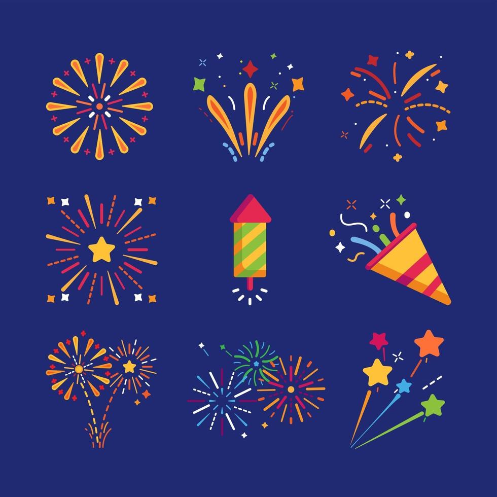 Firework Icon Collection vector