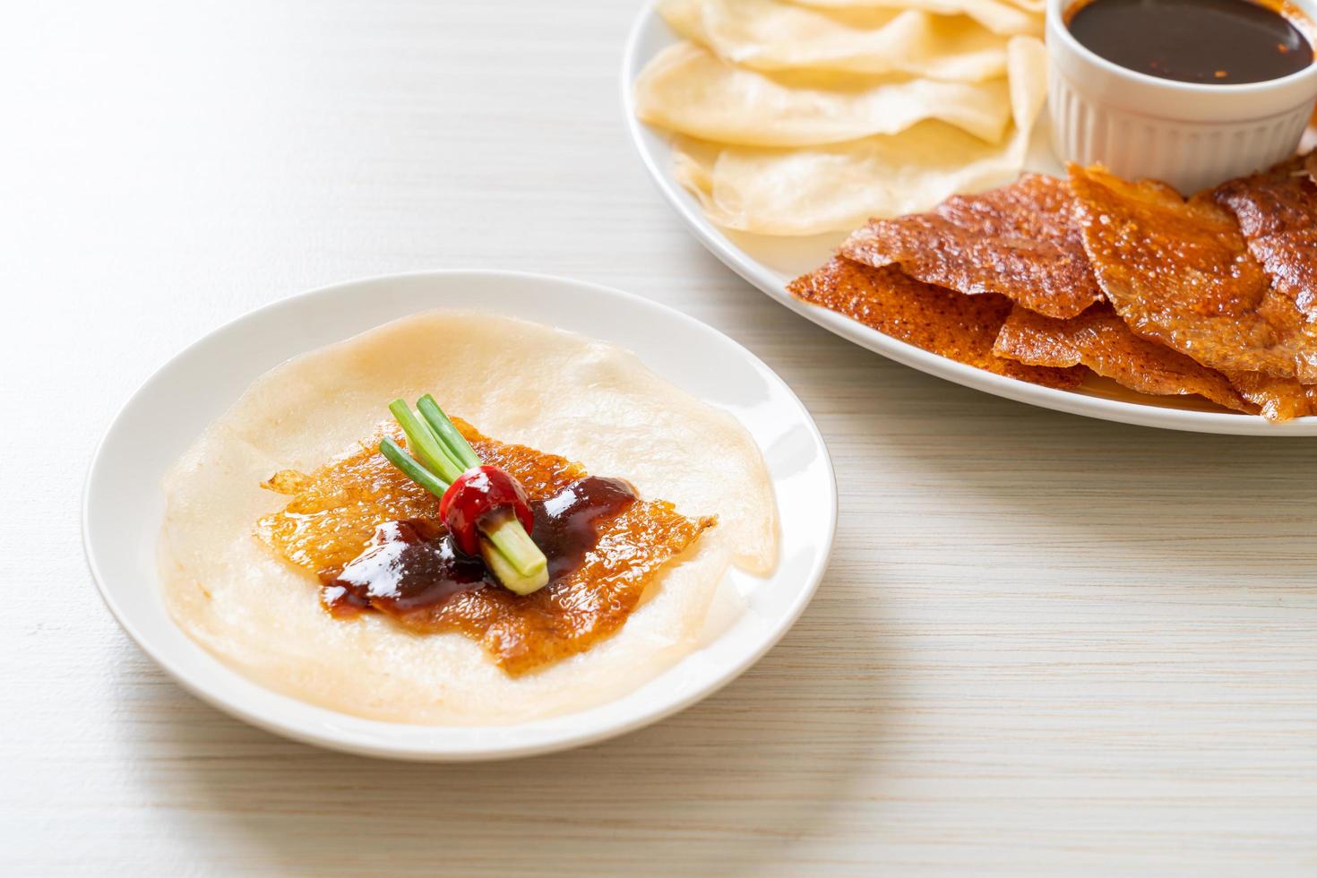 pato pekín - estilo de comida china foto