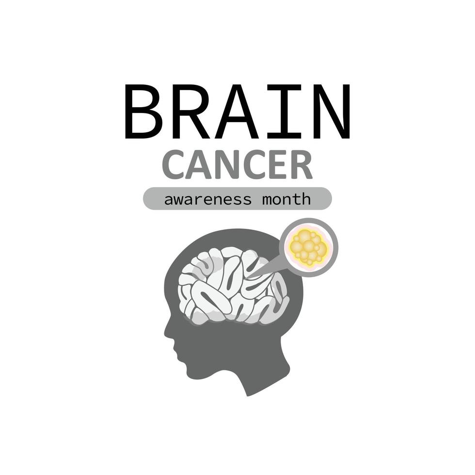 mes de concientización sobre el cáncer de cerebro vector
