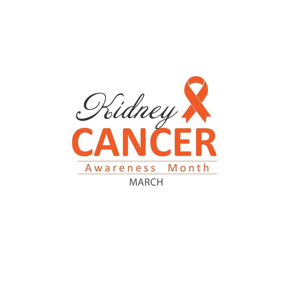Kidney Cancer Awareness Month vector