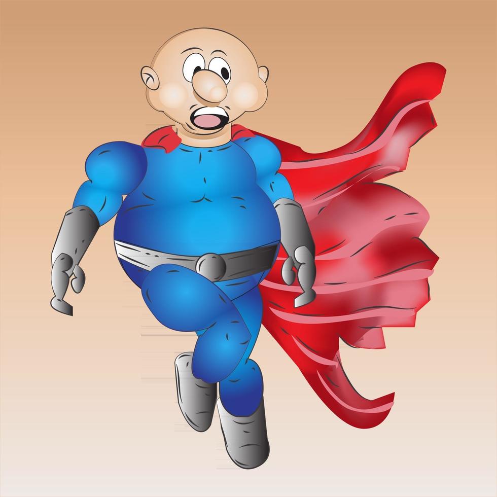 Superhero Cartoon Character Illustration vector