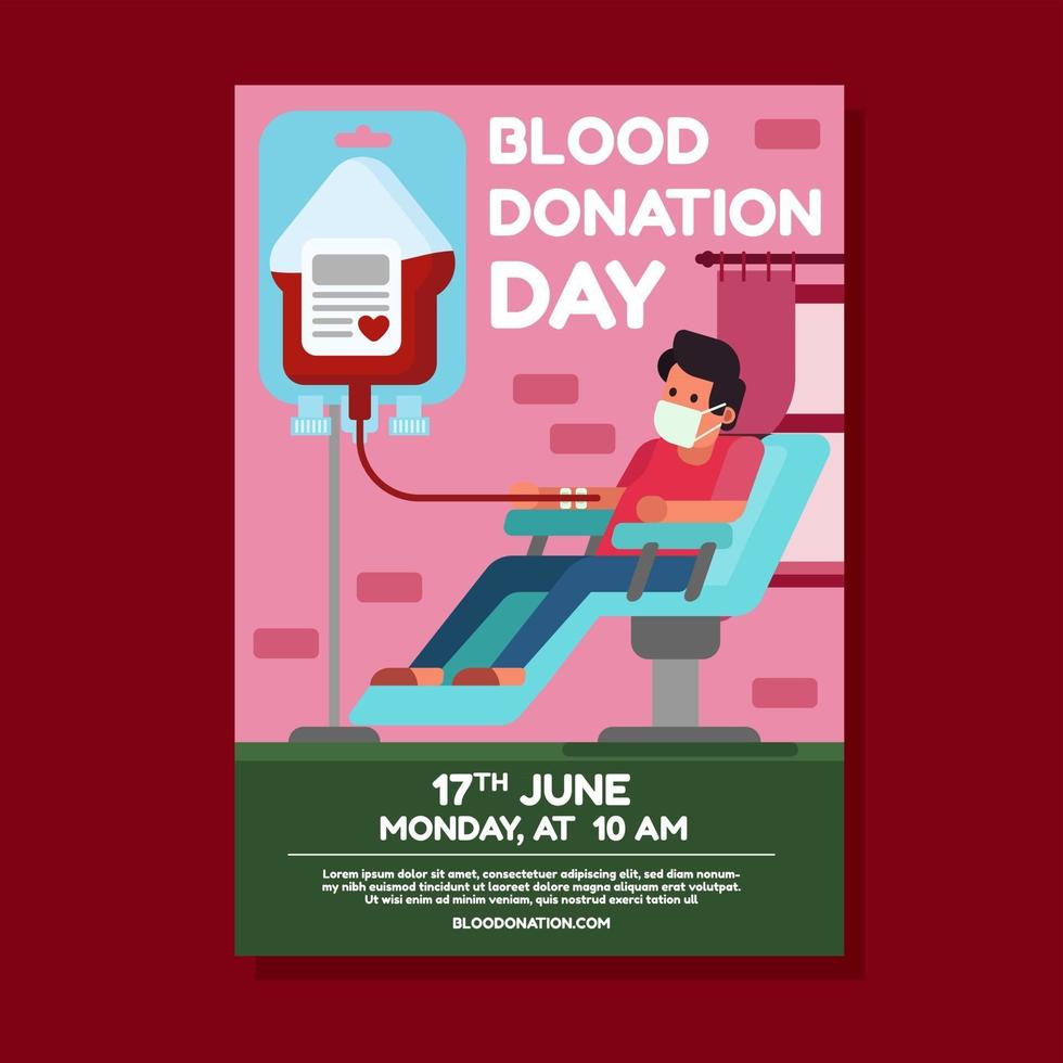 Activism Blood Donation Day Poster vector