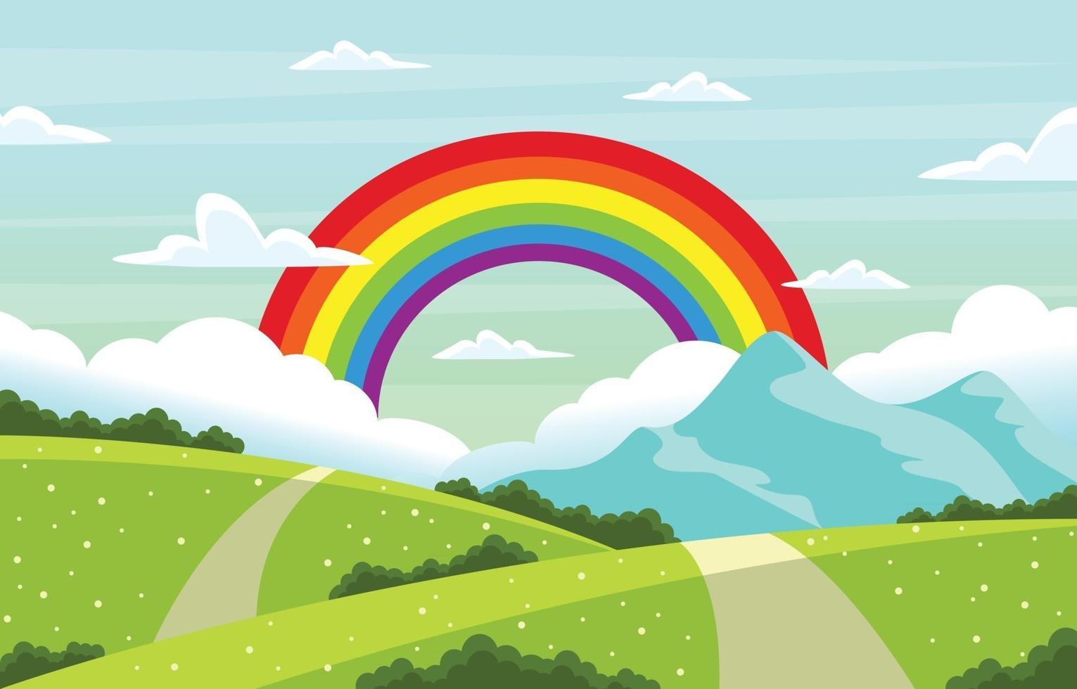 Rainbow Background for Summer vector