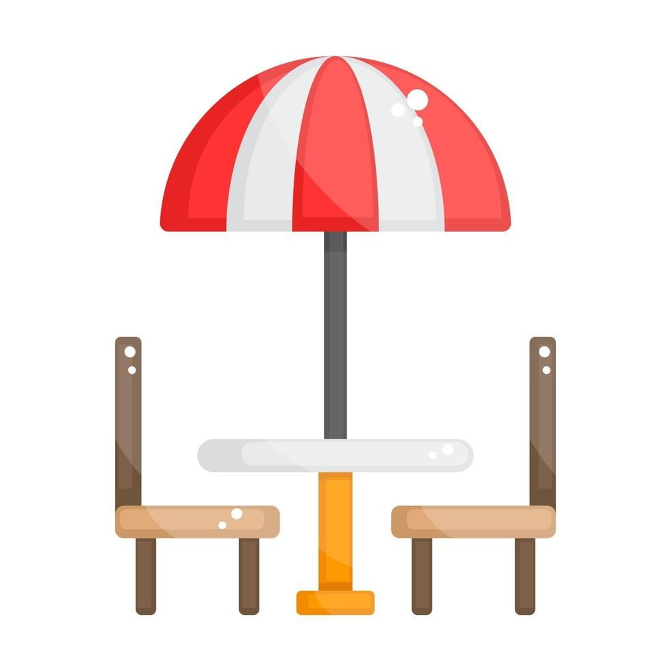 Garden Furniture umbrella vector