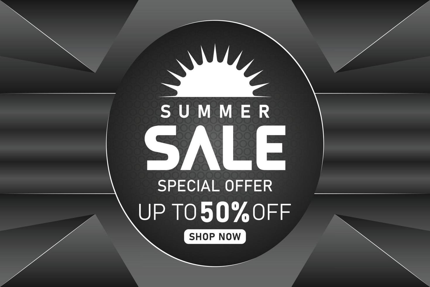 summer sale black elements promotion banner or poster vector