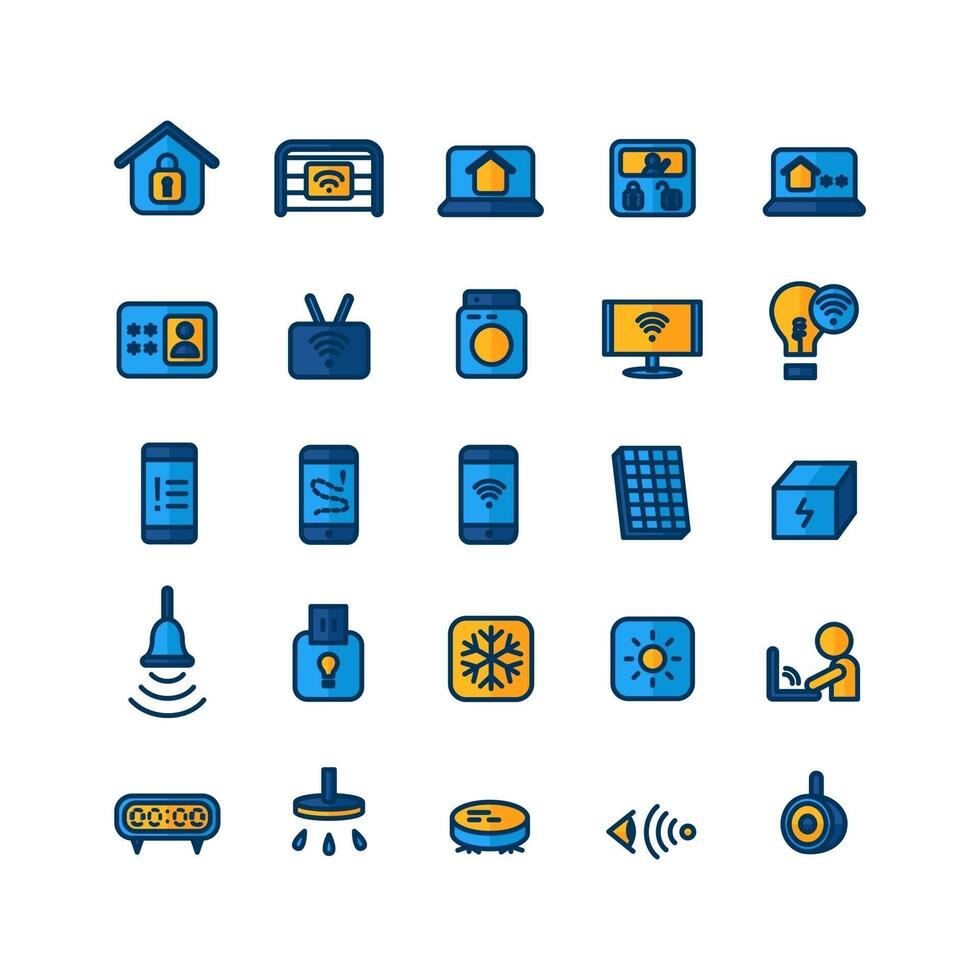 Smart icon set vector flat line for website mobile app presentation social media Suitable for user interface and user experience