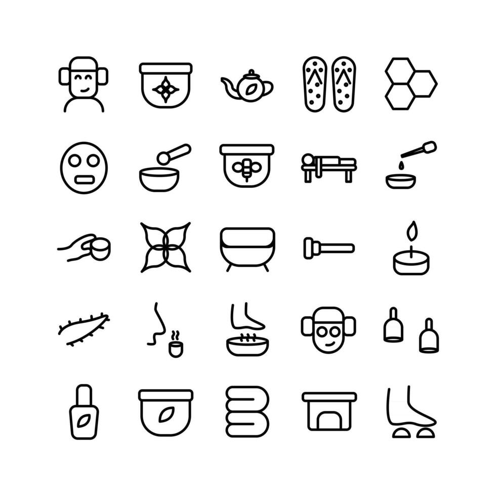 Therapy icon set vector line for website mobile app presentation social media Suitable for user interface and user experience
