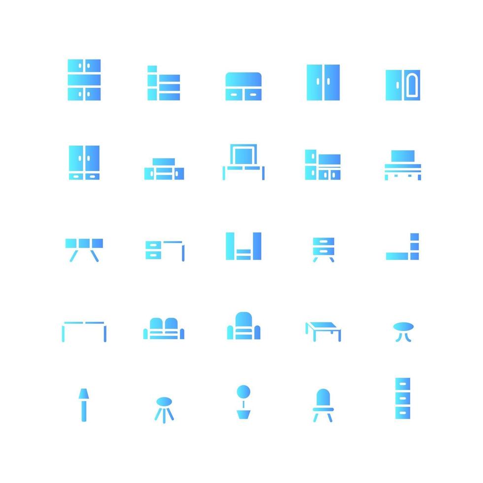 Science icon set vector gradient for website mobile app presentation social media Suitable for user interface and user experience