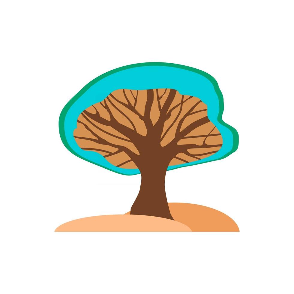 dragon tree on a white background vector