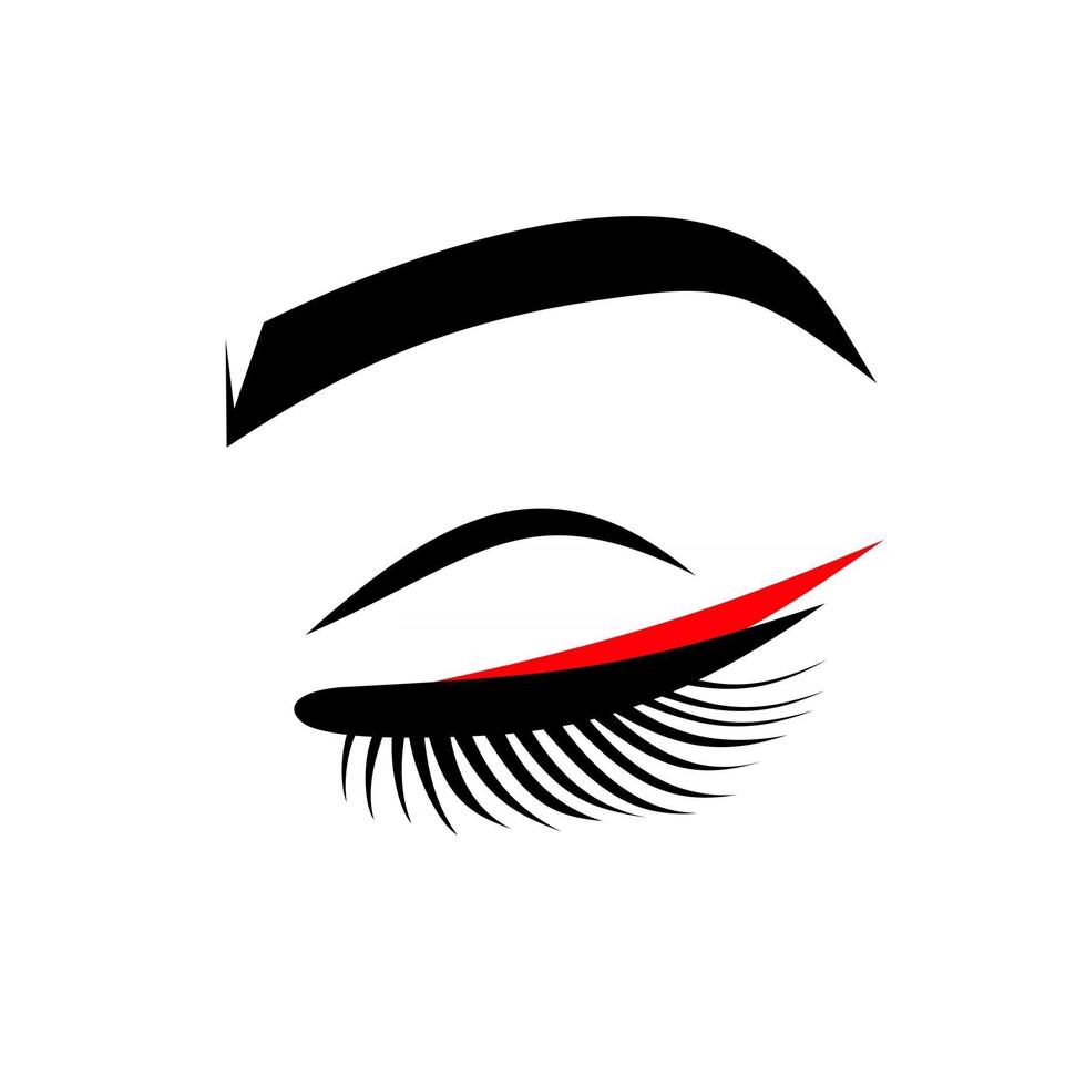 eyelashes and eyebrows vector