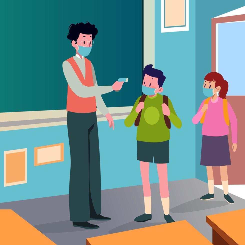 Back To School With New Normal Concept vector