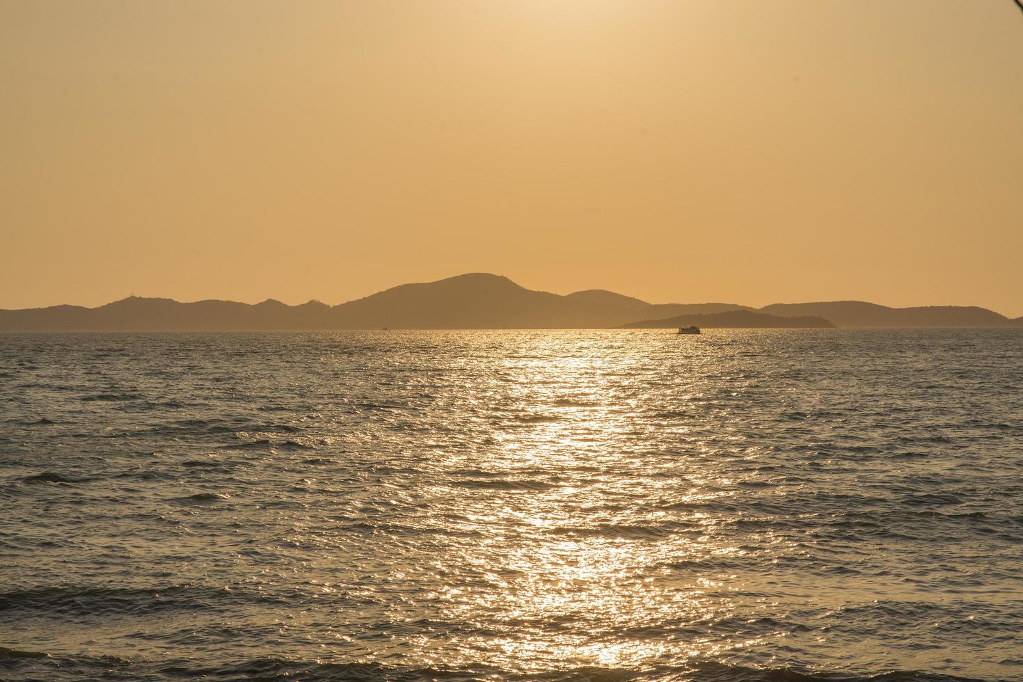 Sea view at sunset photo