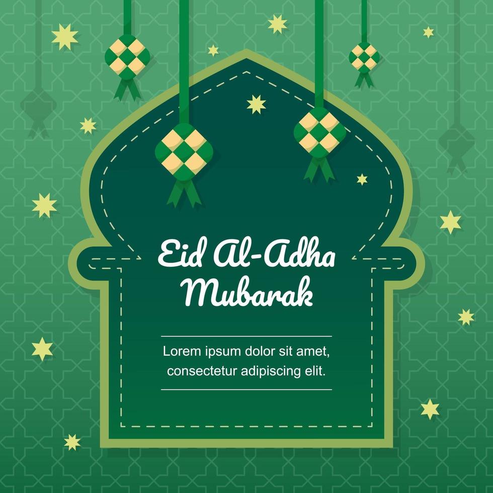 Ketupat Eid Al Adha Background vector