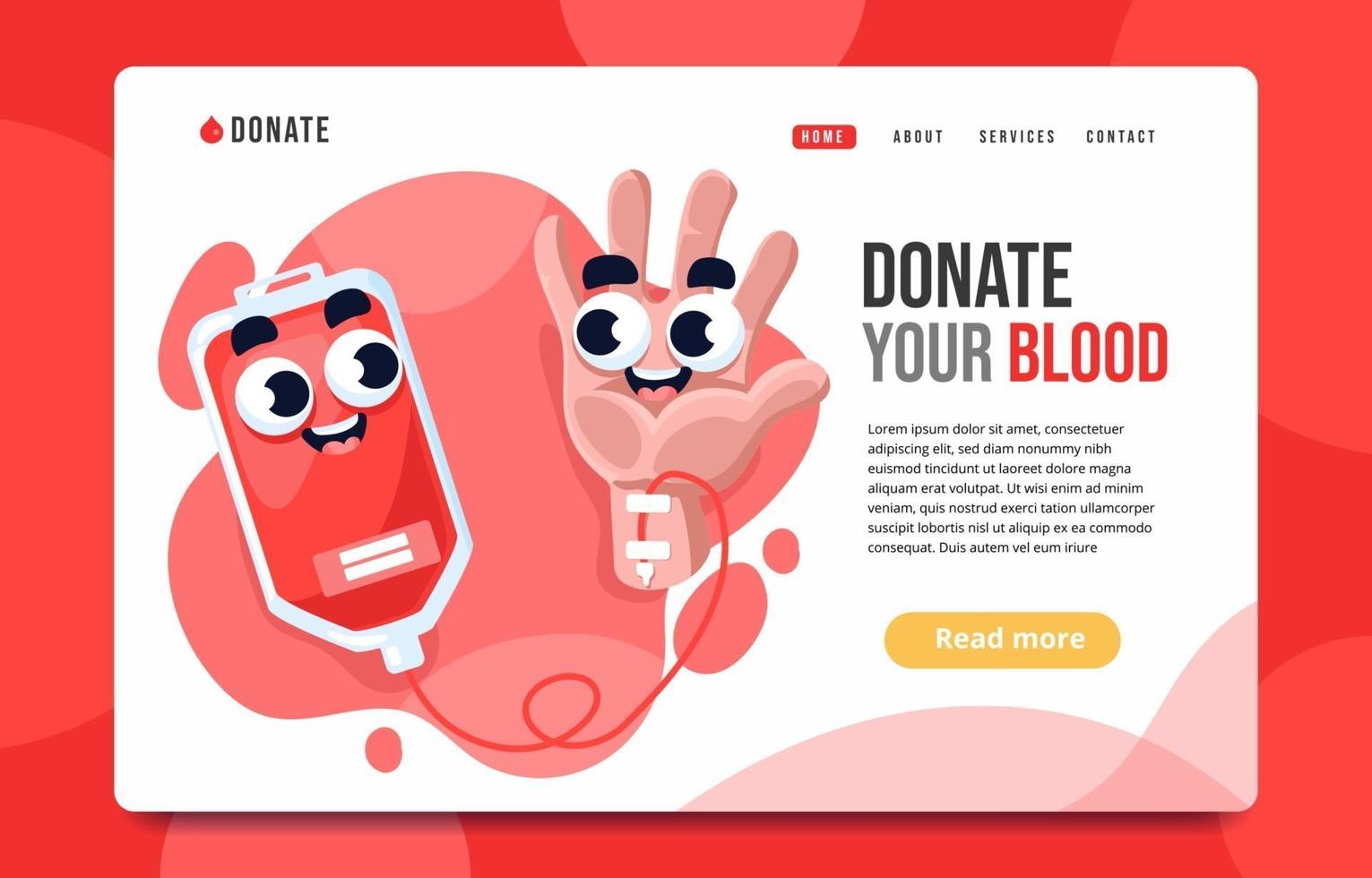 Fun in Blood Donation Infographic vector