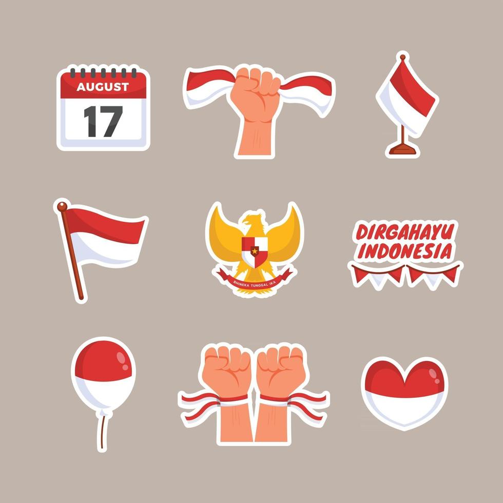 día de la independencia de indonesia el 17 de agosto celebración vector