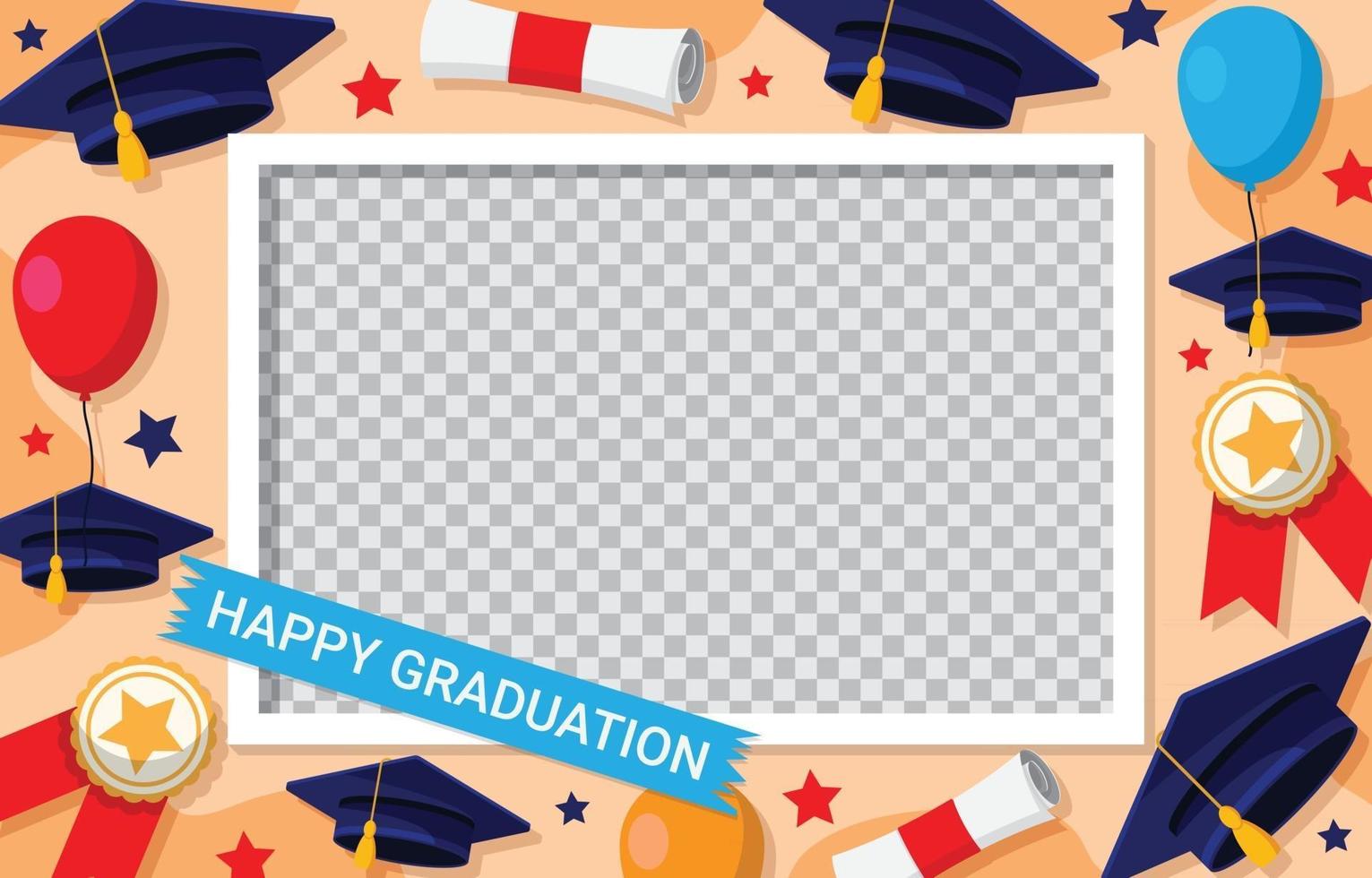 Graduation Photobooth Template vector