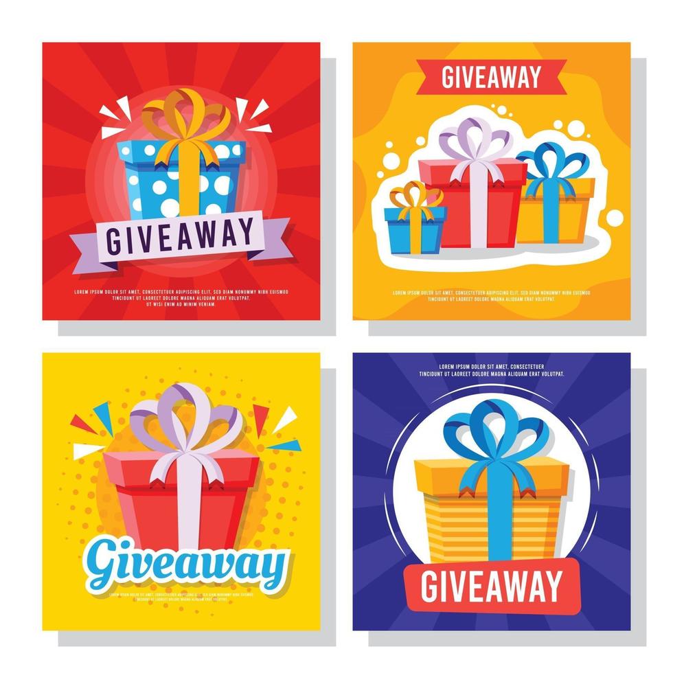 Giveaway Card Collection vector