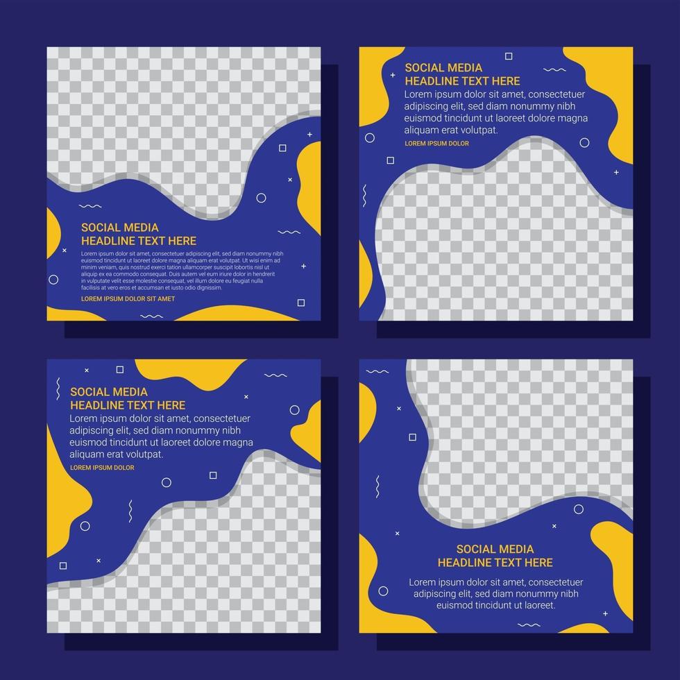 Social Media Template Set vector
