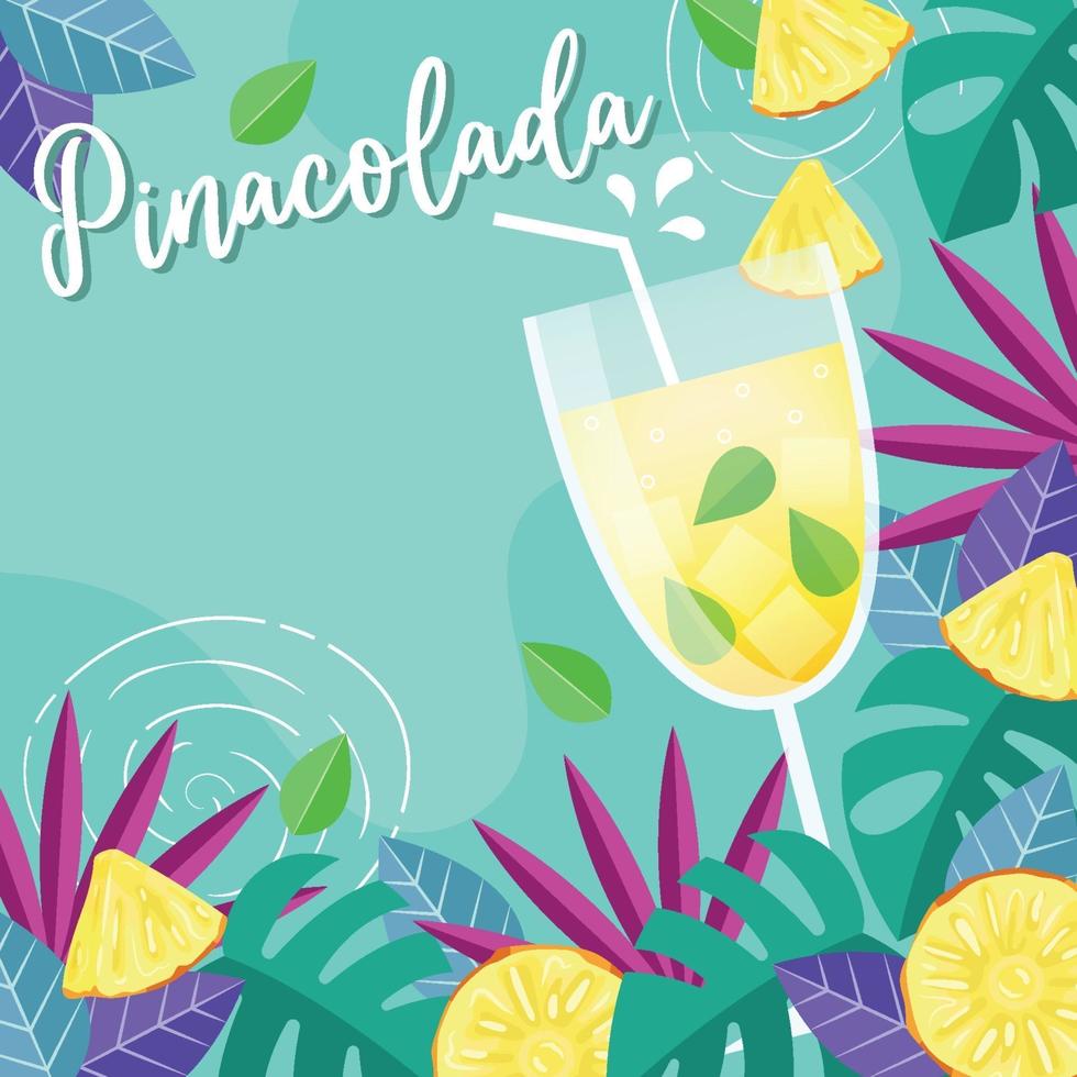 piñacolada agridulce vector