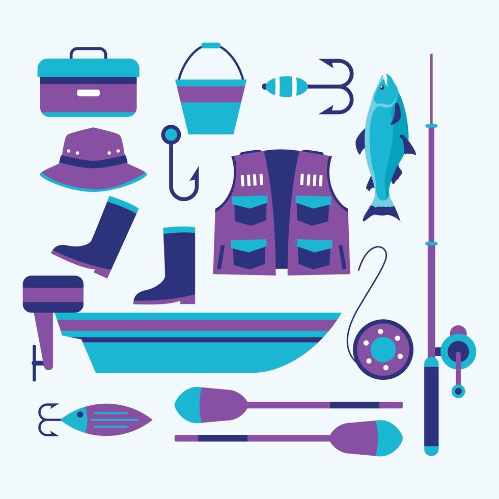 Fishing Gear Icon Pack vector