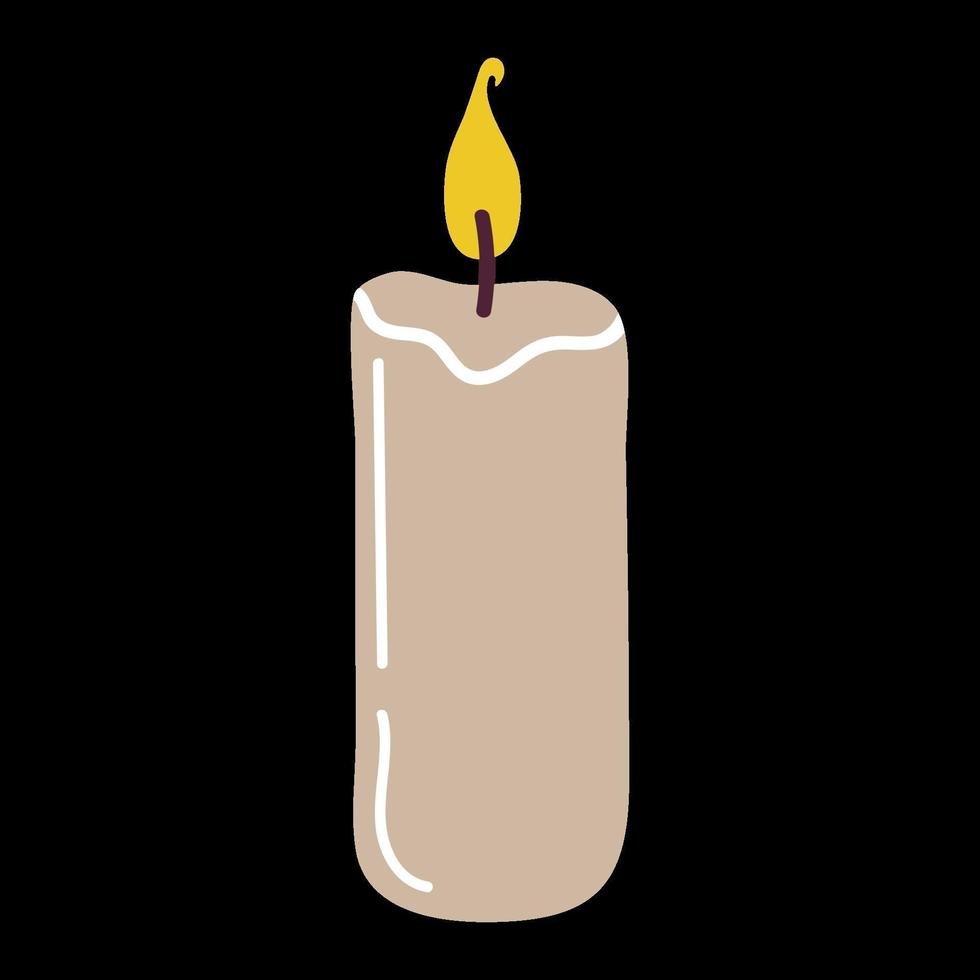 burning candle. vector illustration