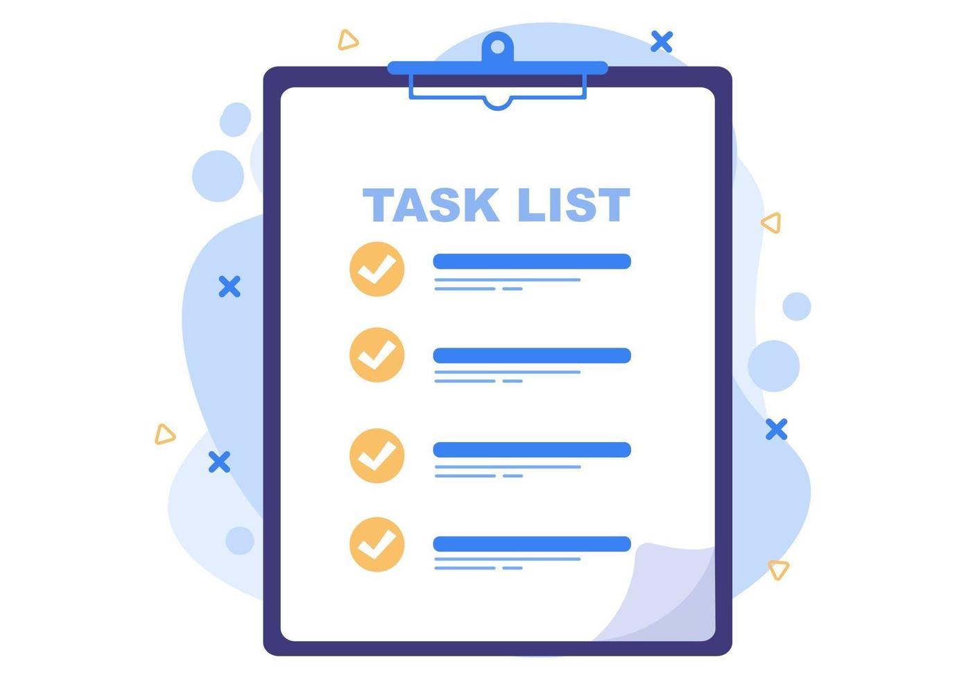 Task List Vector Illustration