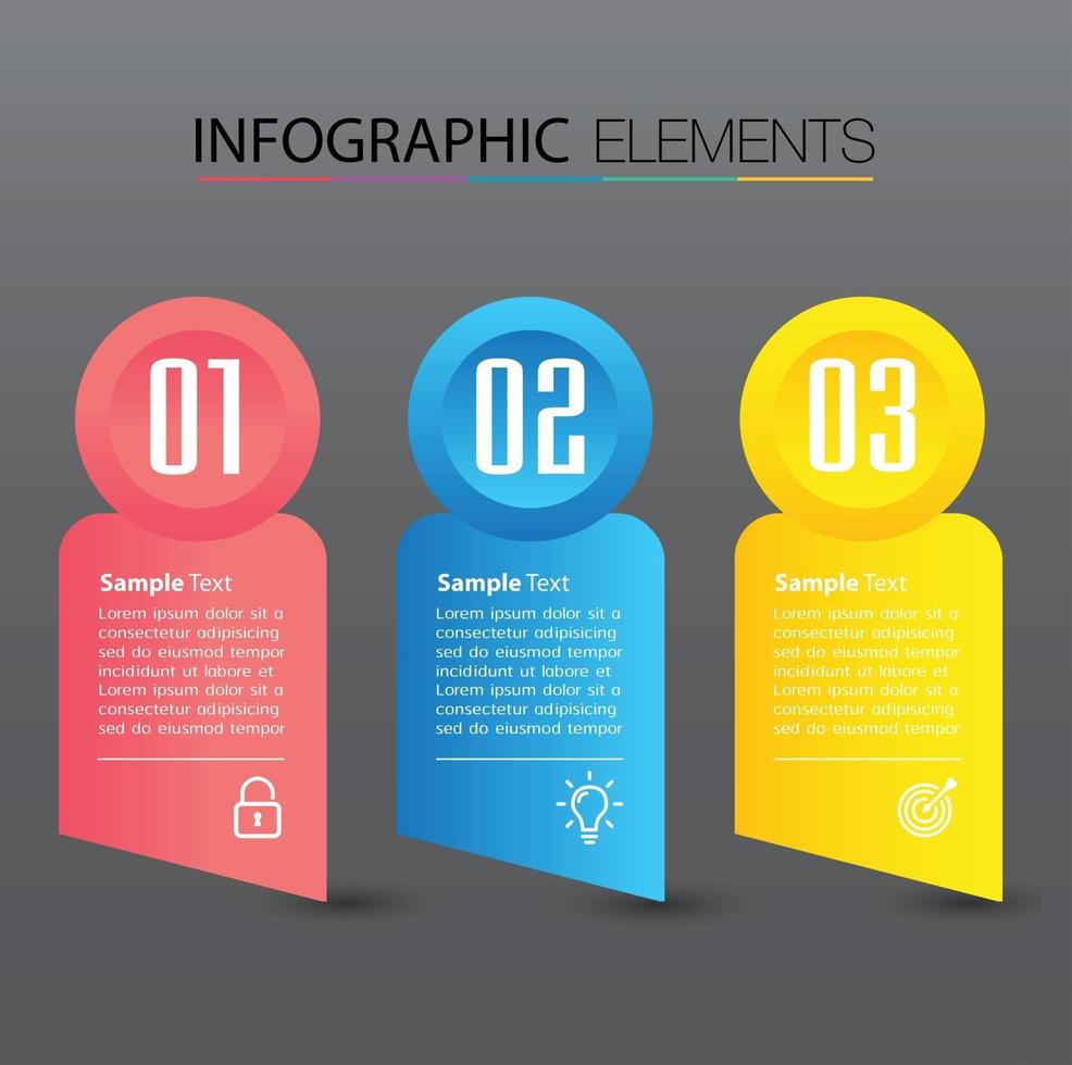 modern text box template banner Infographics vector