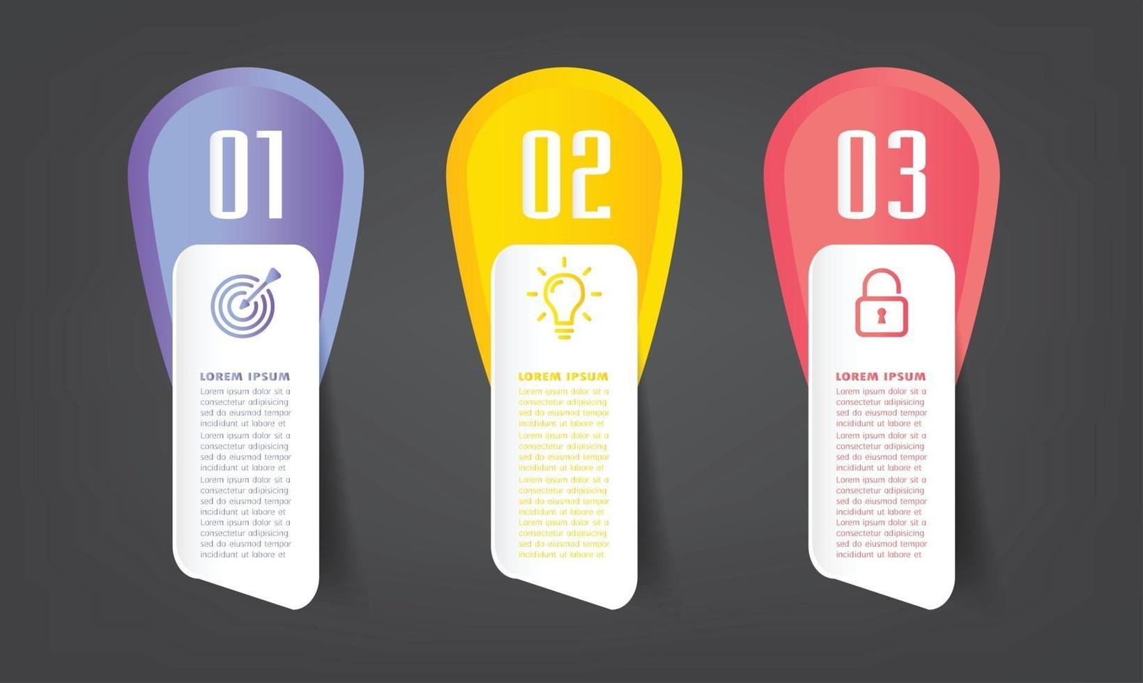 modern text box template banner Infographics vector