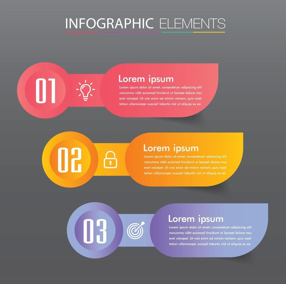 modern text box template banner Infographics vector