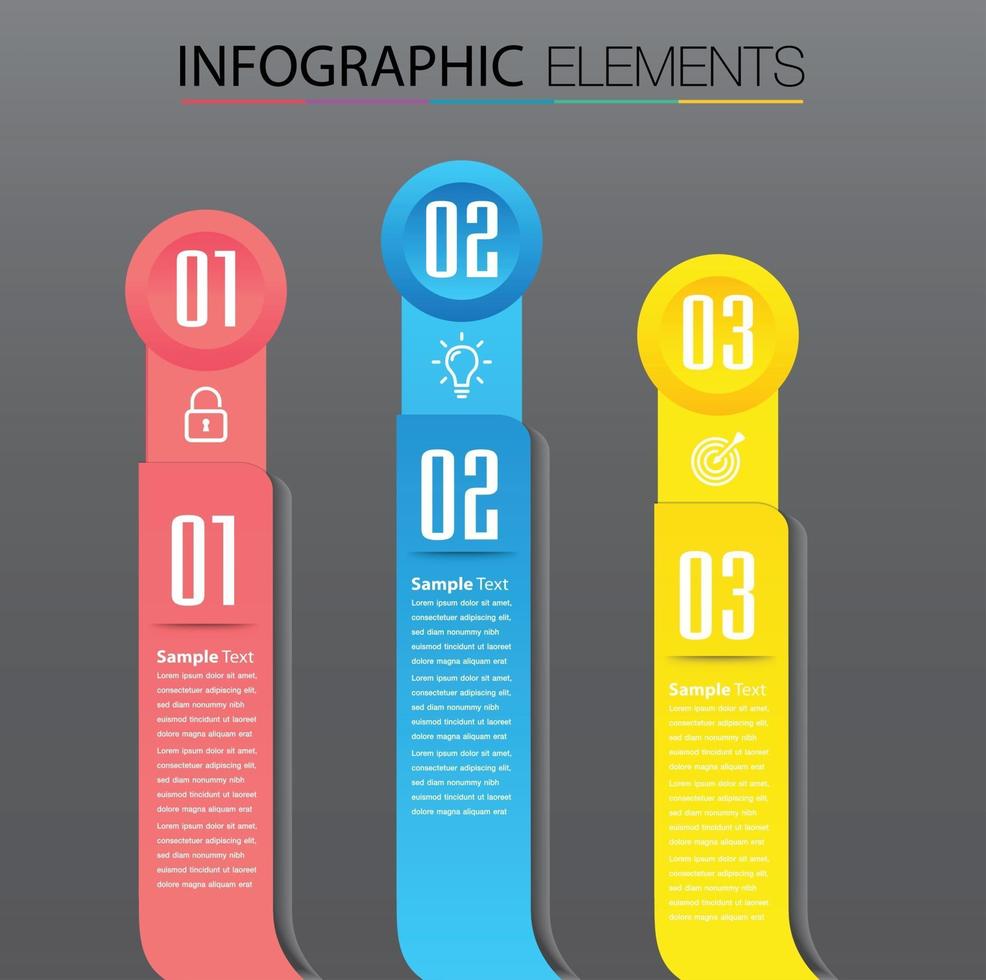 modern text box template banner Infographics vector
