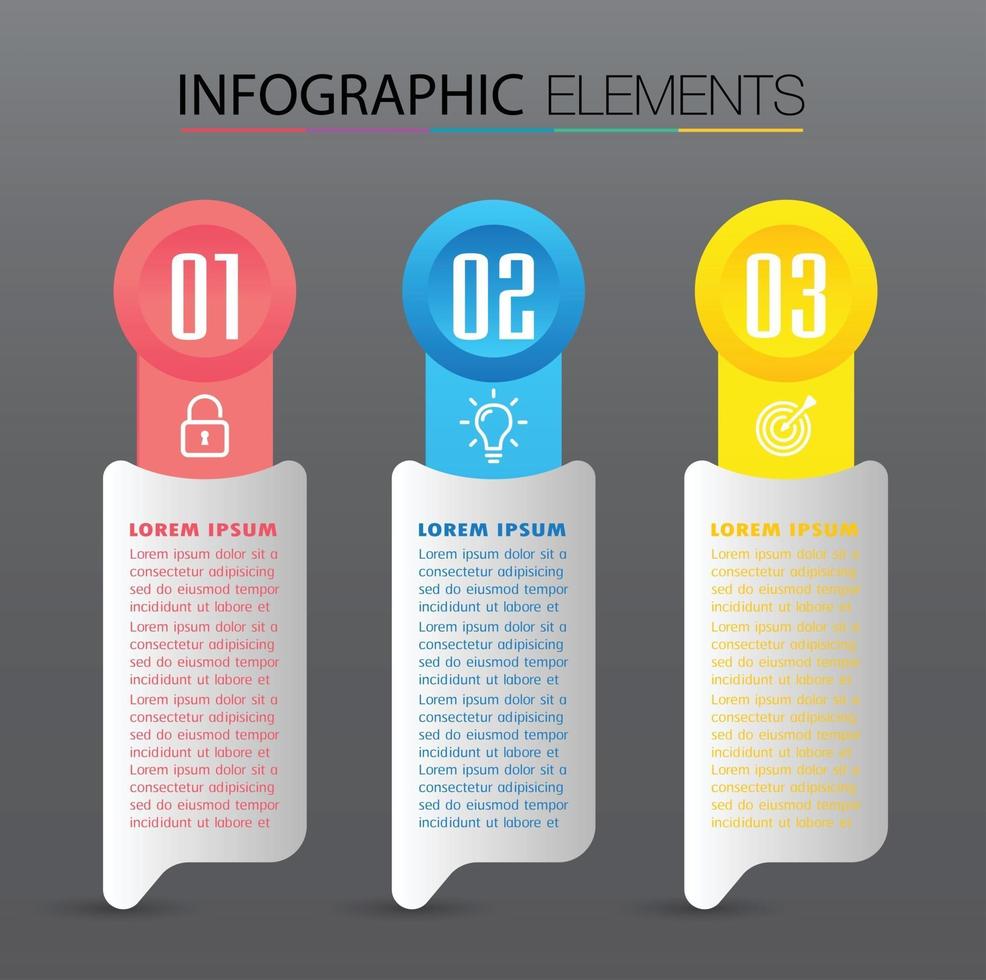 modern text box template banner Infographics vector