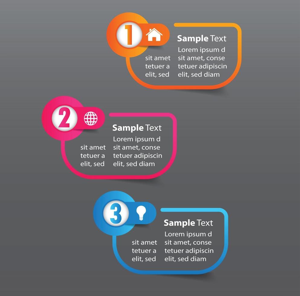 modern text box template banner Infographics vector