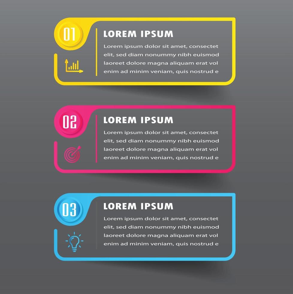 modern text box template banner Infographics vector