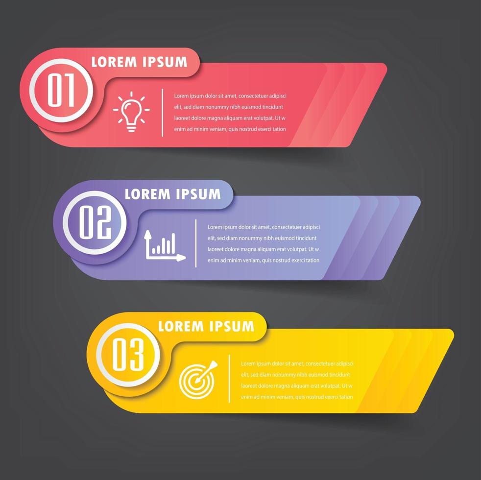 modern text box template banner Infographics vector