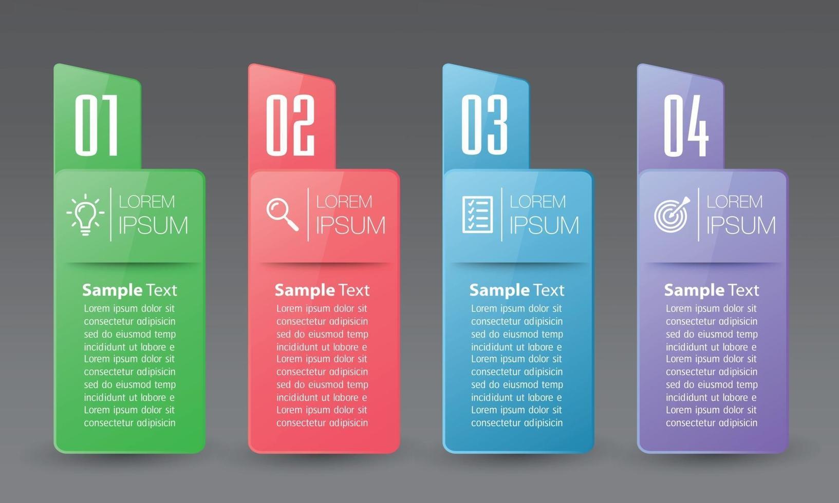 modern text box template banner Infographics vector