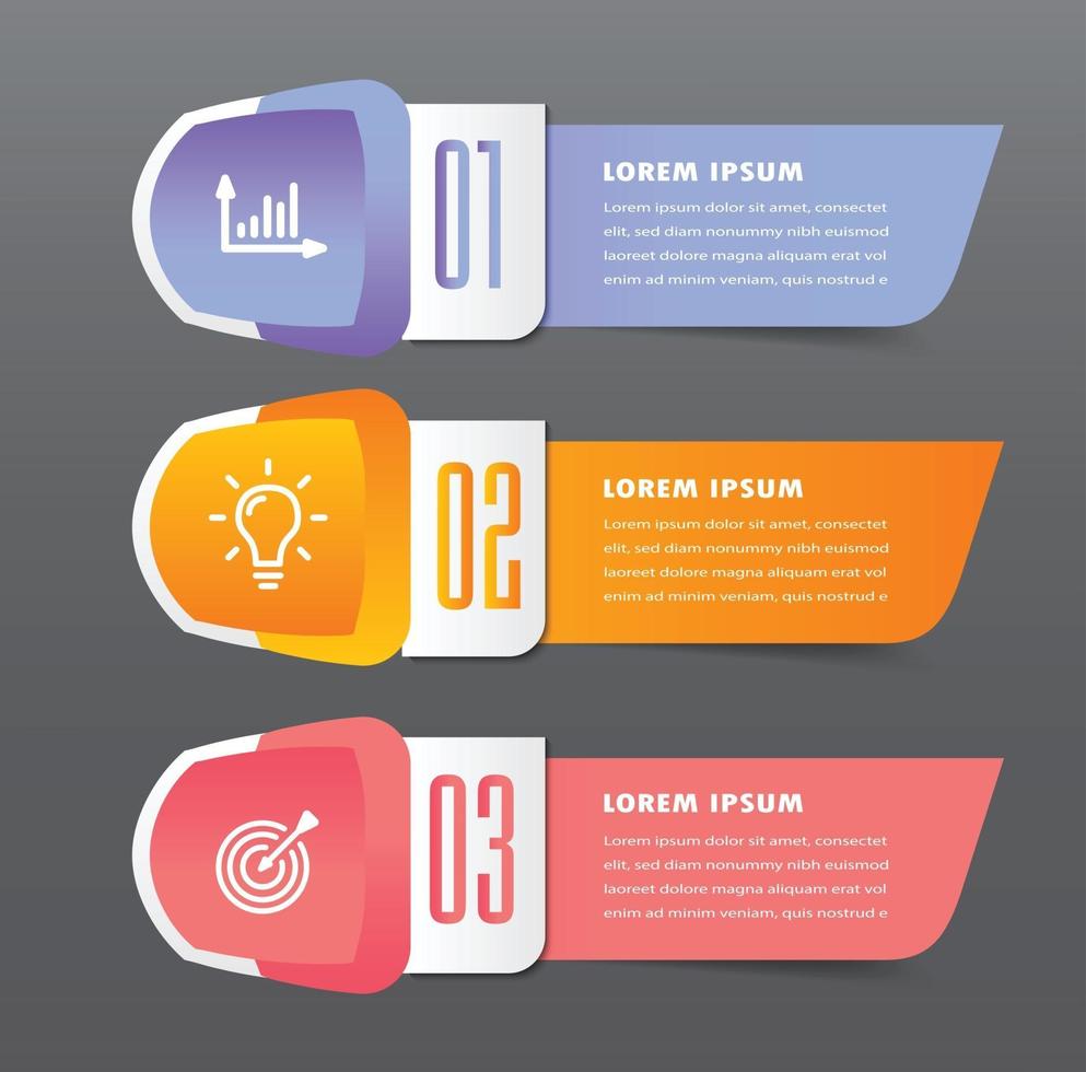 modern text box template banner Infographics vector