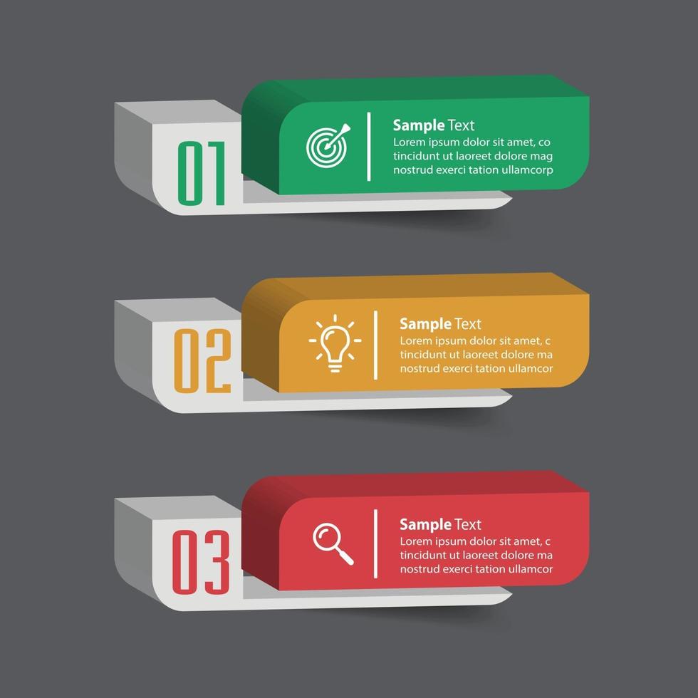 modern text box template banner Infographics vector