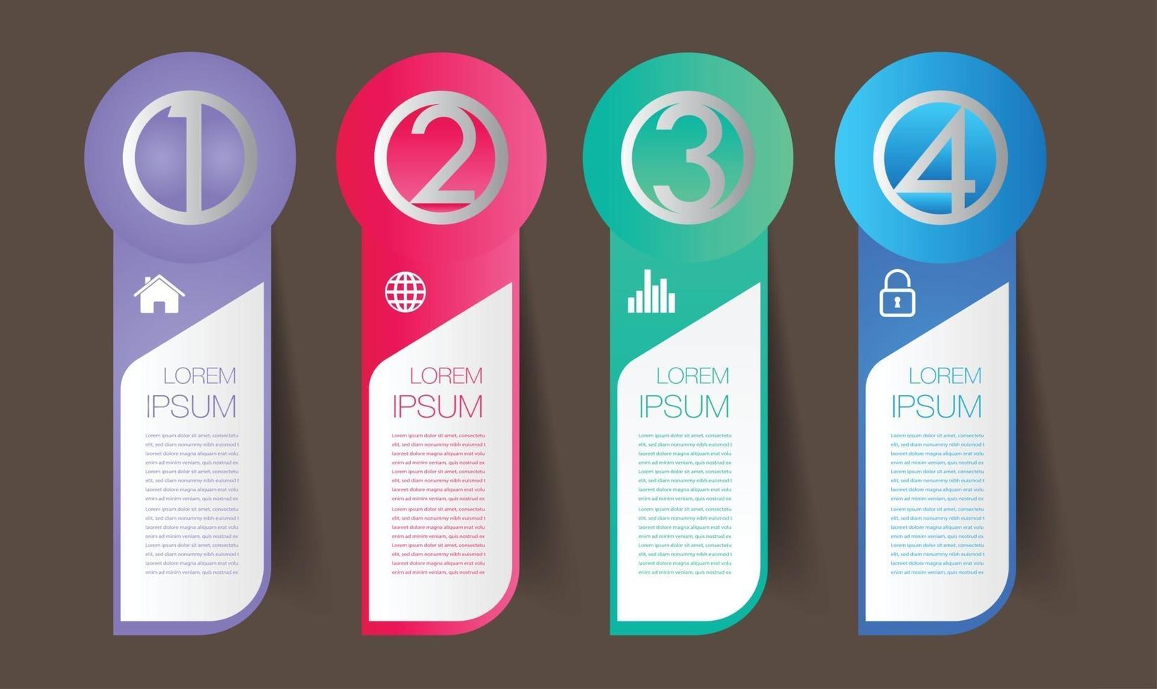 modern text box template banner Infographics vector