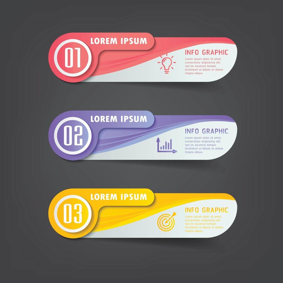 modern text box template banner Infographics vector