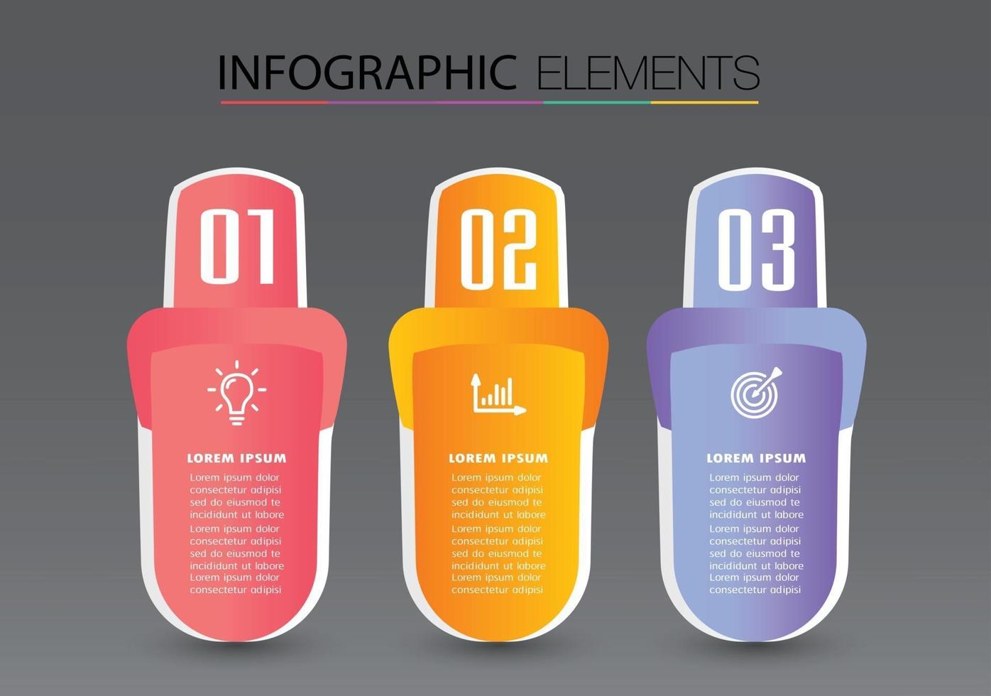 modern text box template banner Infographics vector