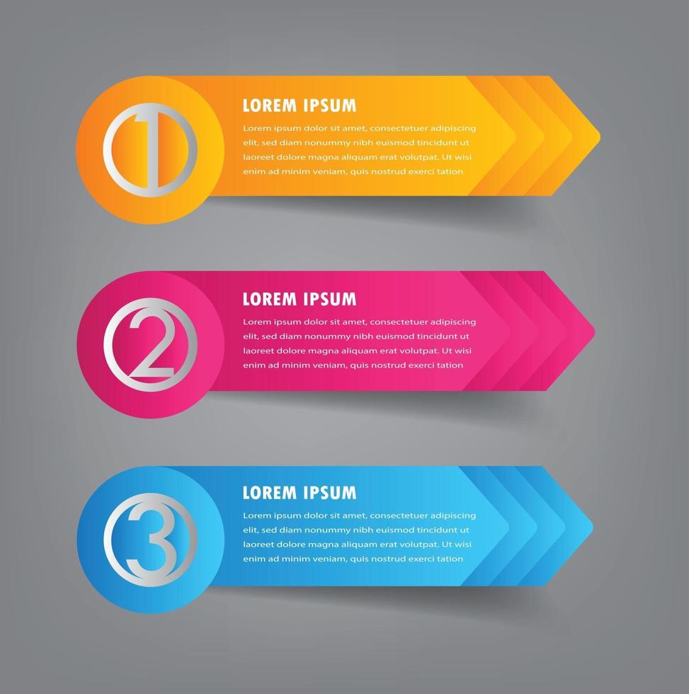 modern text box template banner Infographics vector